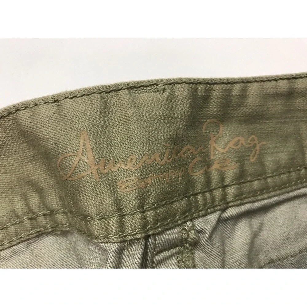 American Rag Crop Skinny Jeans Pants Juniors‎  Size 13 Zipper Cuff Brown